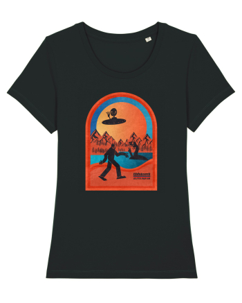 Retro Bigfoot, Alien And Loch Ness Monster Black