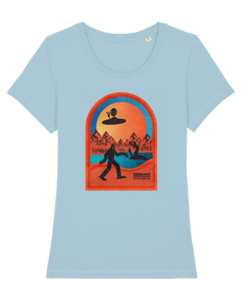 Retro Bigfoot, Alien And Loch Ness Monster Sky Blue