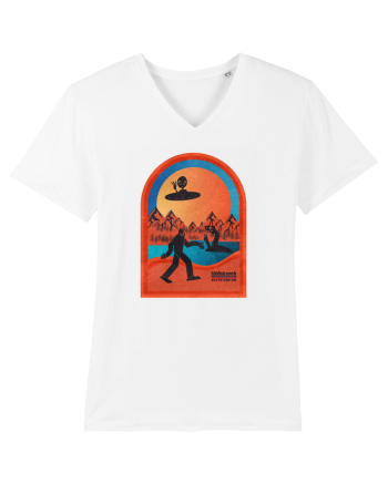 Retro Bigfoot, Alien And Loch Ness Monster White