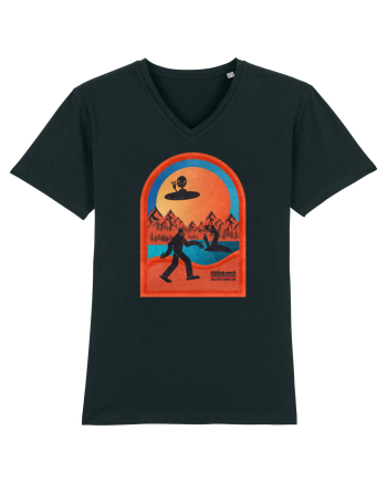 Retro Bigfoot, Alien And Loch Ness Monster Black