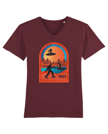 Retro Bigfoot, Alien And Loch Ness Monster Burgundy