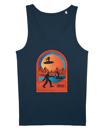 Retro Bigfoot, Alien And Loch Ness Monster Navy