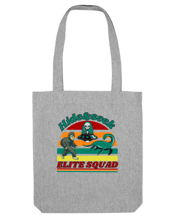 Retro Bigfoot, Alien And Loch Ness Monster Heather Grey