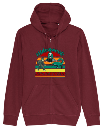 Retro Bigfoot, Alien And Loch Ness Monster Burgundy