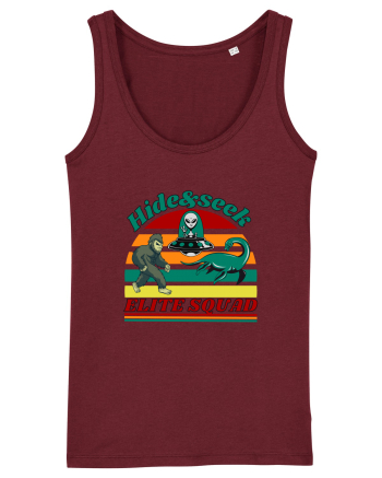 Retro Bigfoot, Alien And Loch Ness Monster Burgundy