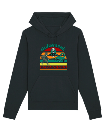 Retro Bigfoot, Alien And Loch Ness Monster Black