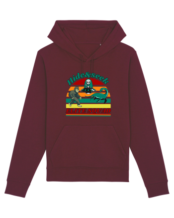 Retro Bigfoot, Alien And Loch Ness Monster Burgundy