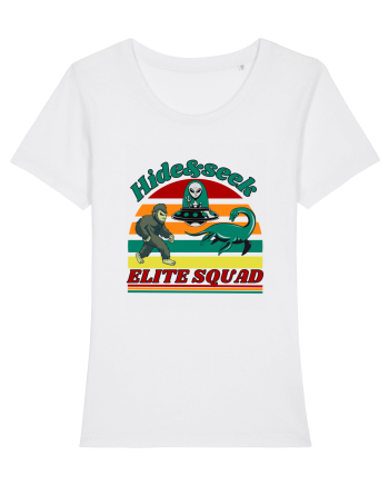 Retro Bigfoot, Alien And Loch Ness Monster White