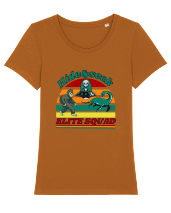 Retro Bigfoot, Alien And Loch Ness Monster Roasted Orange