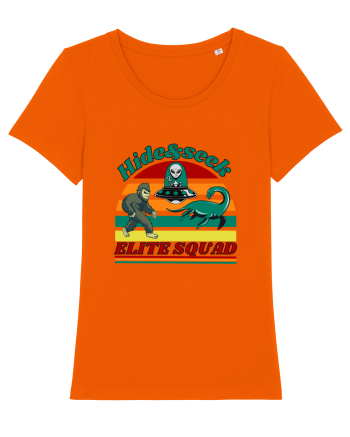 Retro Bigfoot, Alien And Loch Ness Monster Bright Orange