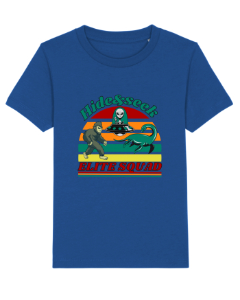 Retro Bigfoot, Alien And Loch Ness Monster Majorelle Blue