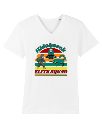 Retro Bigfoot, Alien And Loch Ness Monster White