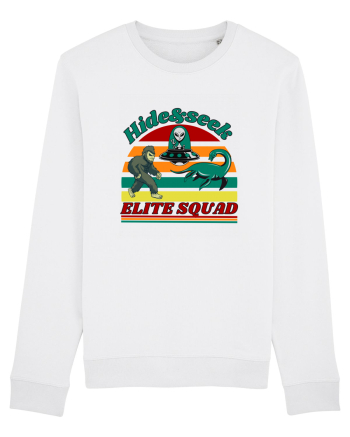 Retro Bigfoot, Alien And Loch Ness Monster White