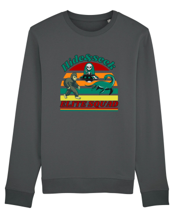 Retro Bigfoot, Alien And Loch Ness Monster Anthracite