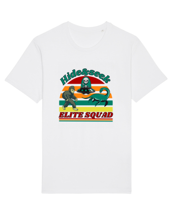 Retro Bigfoot, Alien And Loch Ness Monster White