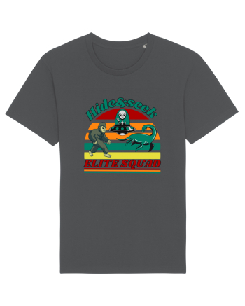Retro Bigfoot, Alien And Loch Ness Monster Anthracite