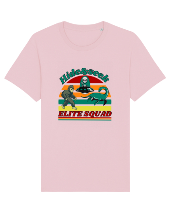 Retro Bigfoot, Alien And Loch Ness Monster Cotton Pink