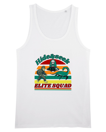 Retro Bigfoot, Alien And Loch Ness Monster White
