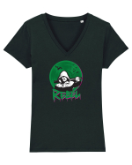 Rebel Tricou mânecă scurtă guler V Damă Evoker