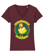 Mie-mi spui? Tricou mânecă scurtă guler V Damă Evoker