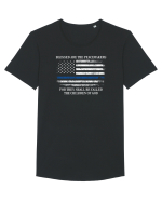 POLICE Tricou mânecă scurtă guler larg Bărbat Skater