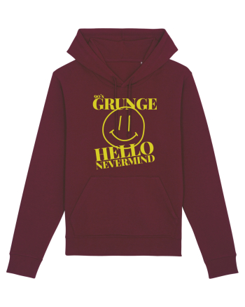Hello Nevermind 90'S Grunge Burgundy