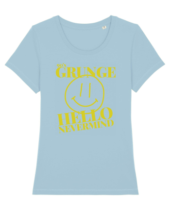 Hello Nevermind 90'S Grunge Sky Blue