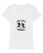 Black buds Tricou mânecă scurtă guler V Damă Evoker