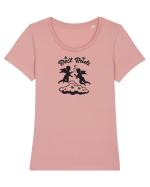 Black buds Tricou mânecă scurtă guler larg fitted Damă Expresser