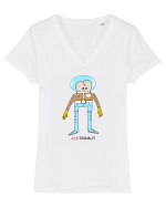 ASStronaut Tricou mânecă scurtă guler V Damă Evoker