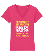 PHARMACY TECHNICIAN Tricou mânecă scurtă guler V Damă Evoker