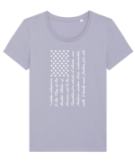 USA FLAG Tricou mânecă scurtă guler larg fitted Damă Expresser
