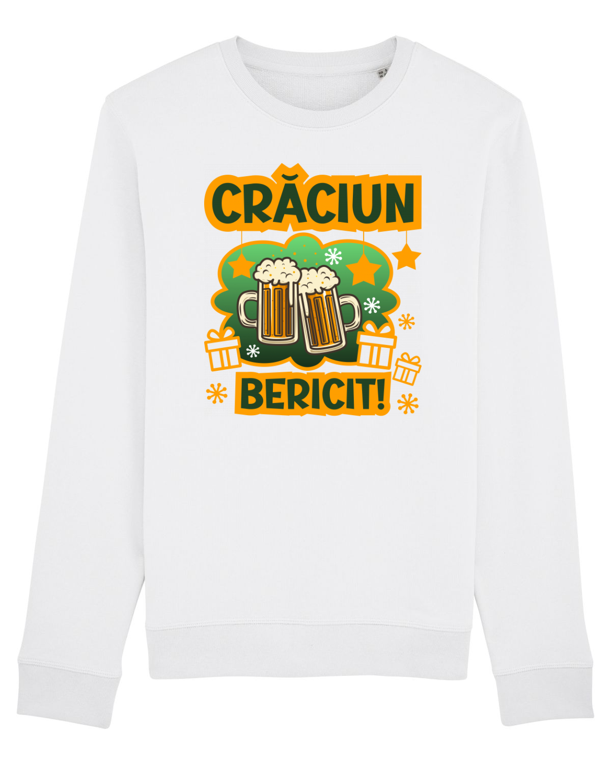 Bluză mânecă lungă Unisex Rise White
