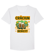 Craciun bericit! Tricou mânecă scurtă guler larg Bărbat Skater