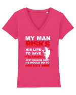 FIREFIGHTER Tricou mânecă scurtă guler V Damă Evoker