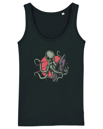 Surfing Octopus Black