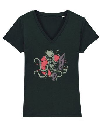 Surfing Octopus Black