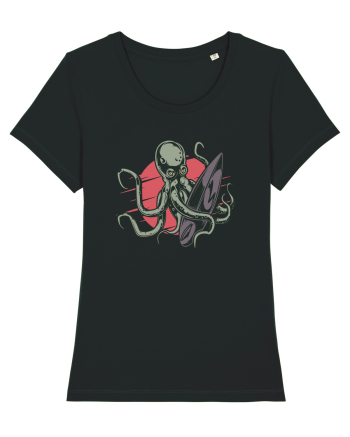 Surfing Octopus Black