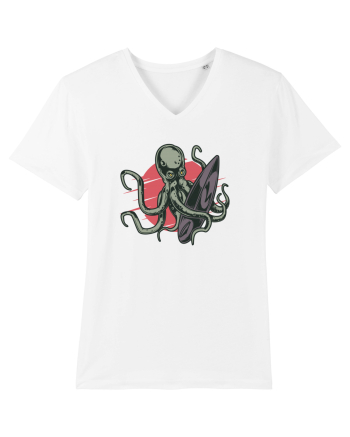 Surfing Octopus White