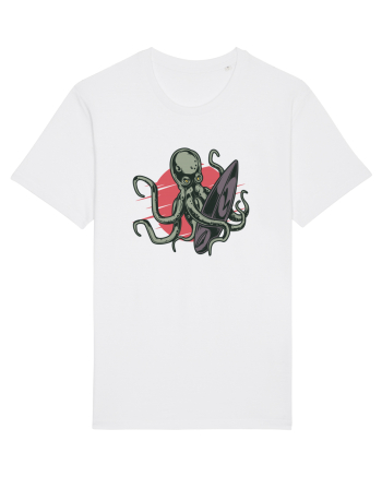 Surfing Octopus White