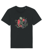 Surfing Octopus Tricou mânecă scurtă Unisex Rocker