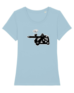 Catch me if you can Tricou mânecă scurtă guler larg fitted Damă Expresser