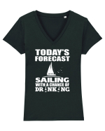 SAILING Tricou mânecă scurtă guler V Damă Evoker