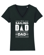 SAILING DAD Tricou mânecă scurtă guler V Damă Evoker
