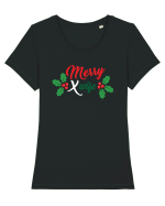 Merry X wife Tricou mânecă scurtă guler larg fitted Damă Expresser