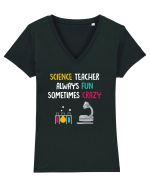 SCIENCE TEACHER Tricou mânecă scurtă guler V Damă Evoker