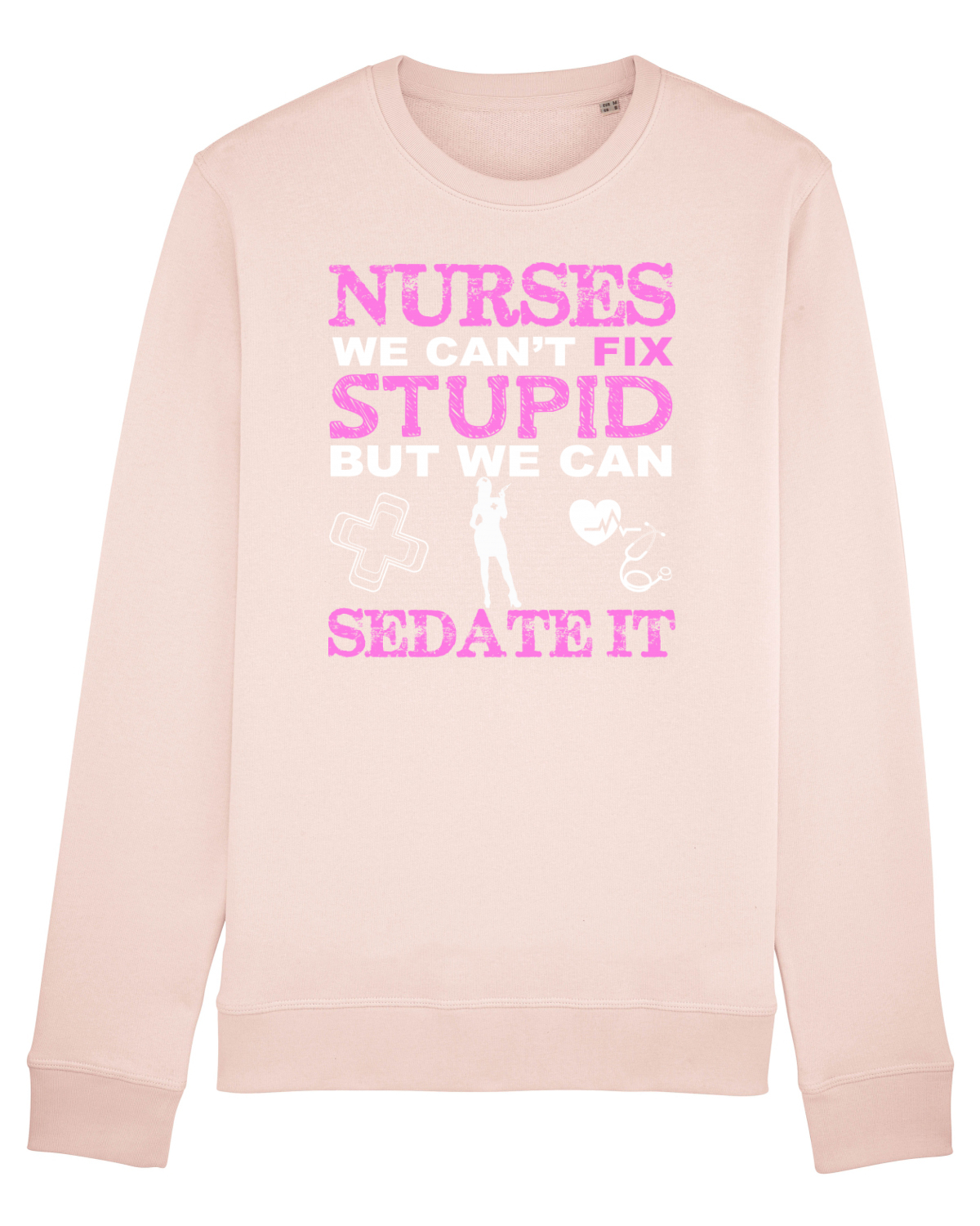 Bluză mânecă lungă Unisex Rise Candy Pink