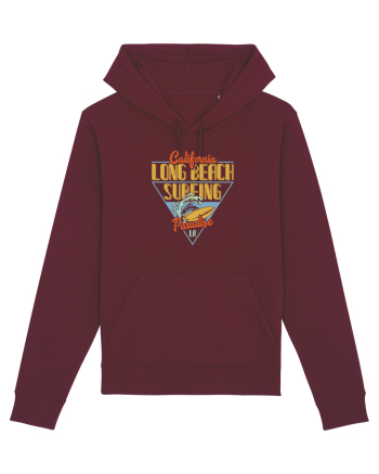 California Long Beach Surfing Paradise Burgundy