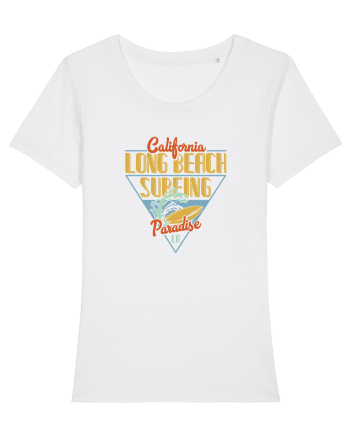 California Long Beach Surfing Paradise White