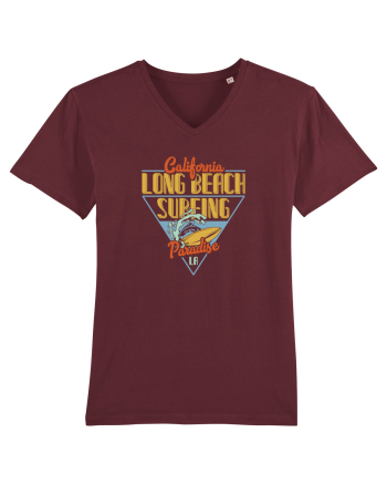 California Long Beach Surfing Paradise Burgundy